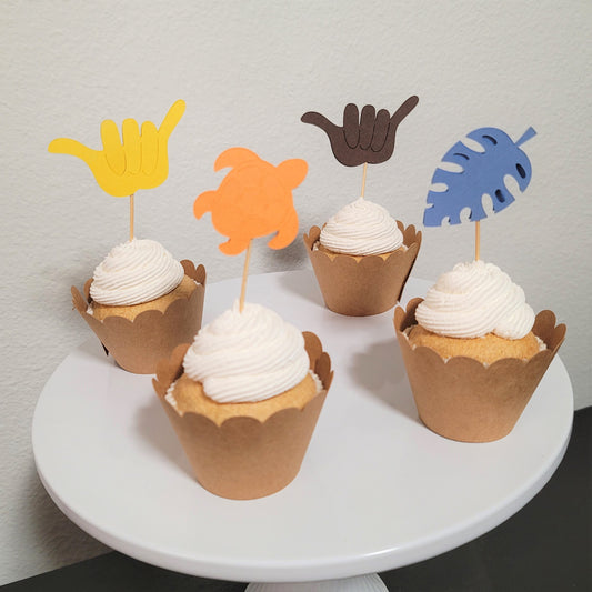 Island Themed Cupcake Toppers