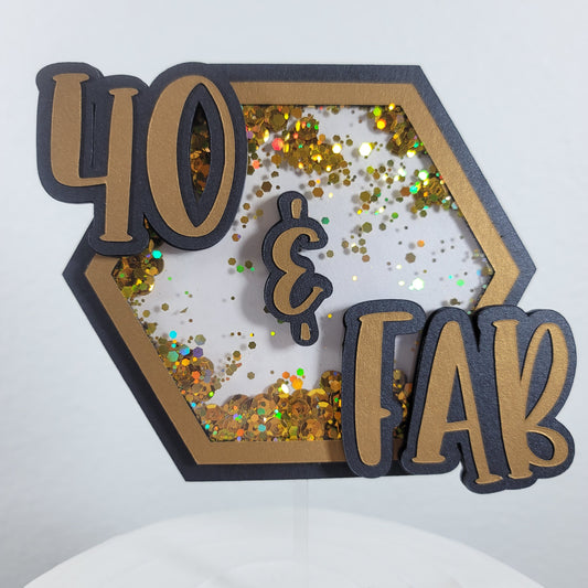 40 and Fab Cake Topper